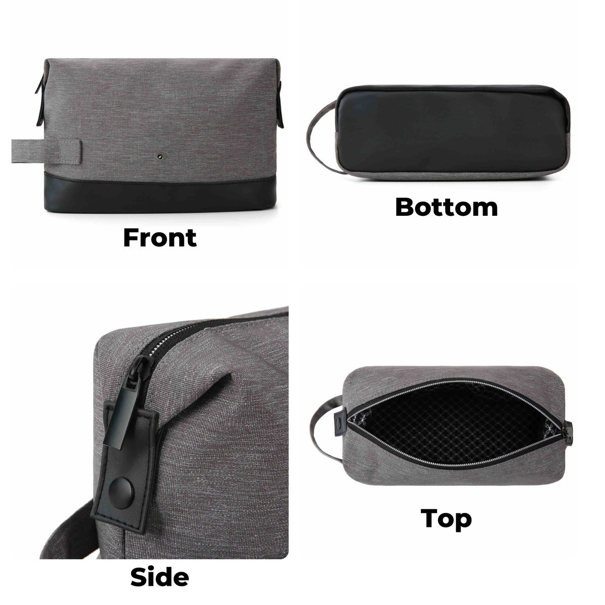 Travel Toiletry Bag with transparent TSA bags and silicone bottles by GILBANO