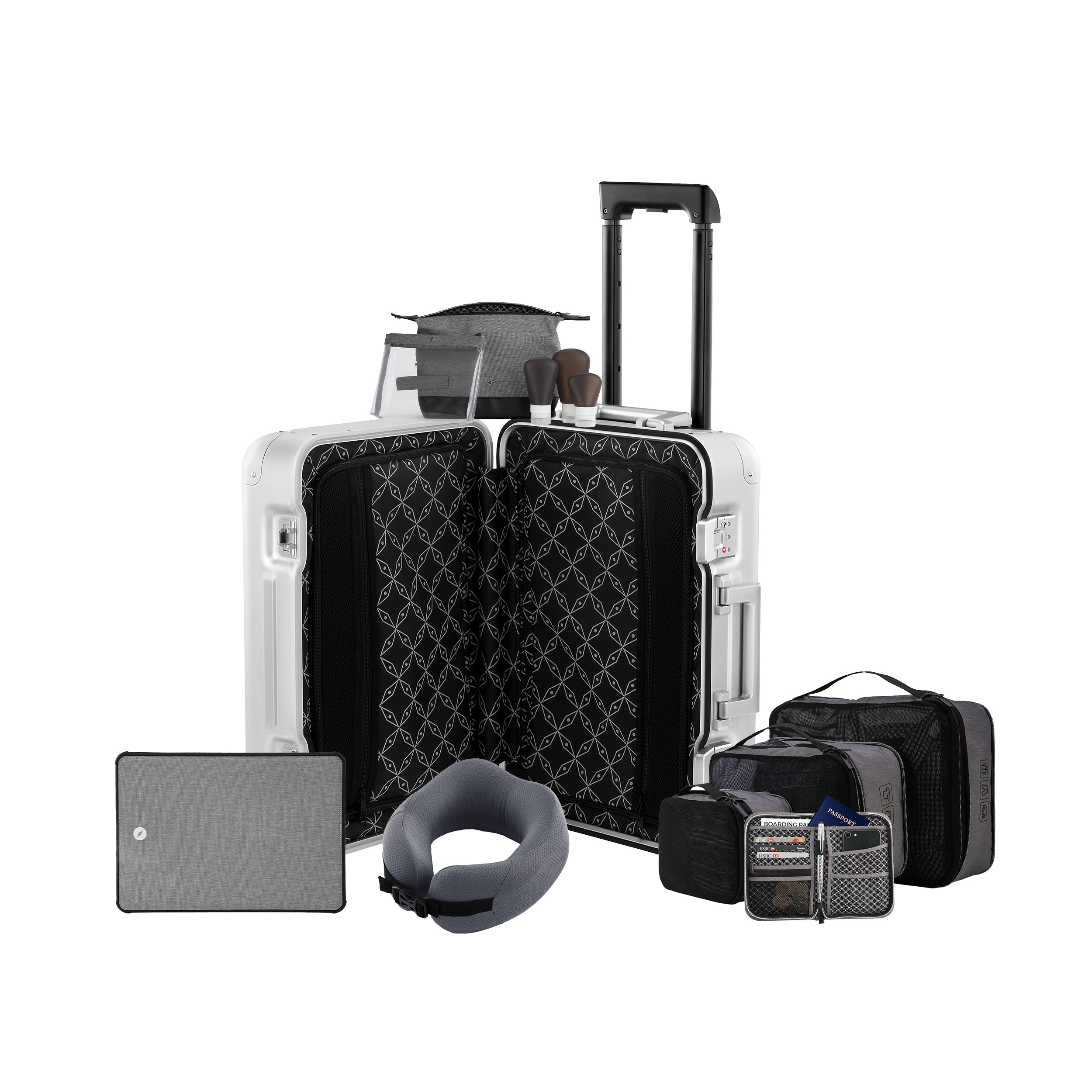 Gilbano Aluminum Suitcase Product Bundle GILBANO