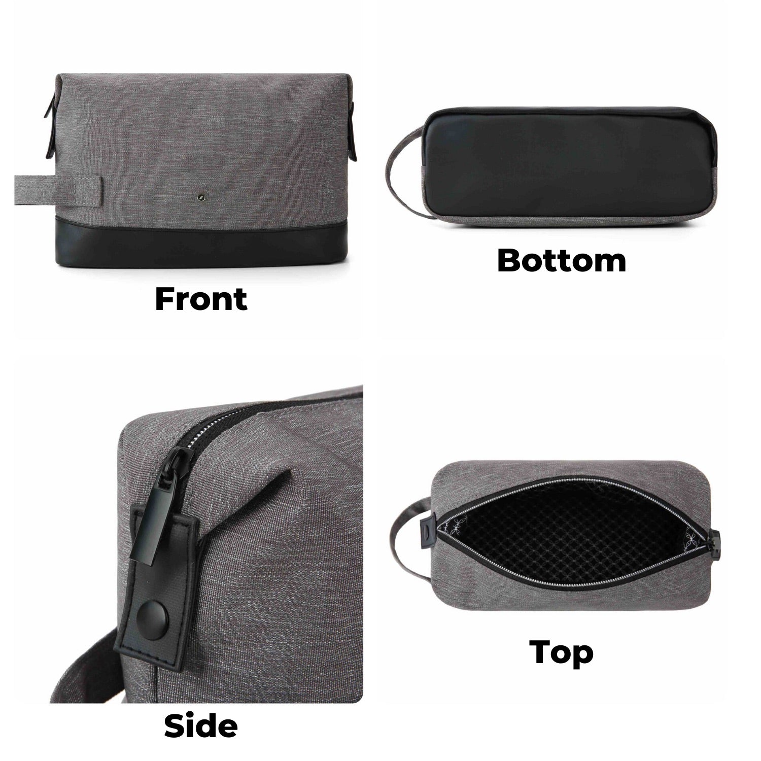 Travel Toiletry Bag with transparent TSA bags and silicone bottles by GILBANO